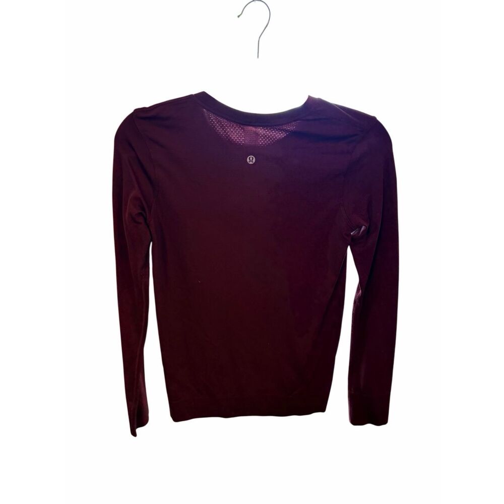 Lululemon Women Savannah Reddish Brown Swiftly Breathe Relaxed Long Sleeve Top S